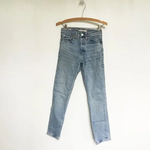 Levi's Premium Wedgie Blue Denim Jeans Pants Size 24 - Picture 2 of 13